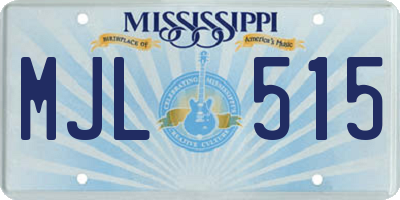 MS license plate MJL515