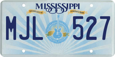 MS license plate MJL527