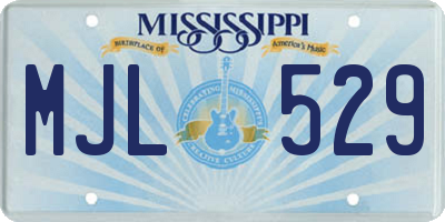MS license plate MJL529