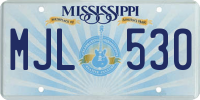 MS license plate MJL530