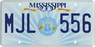 MS license plate MJL556