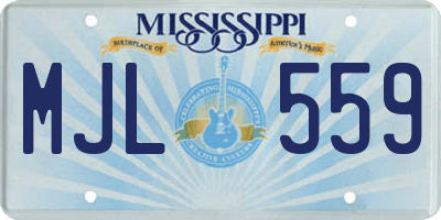 MS license plate MJL559