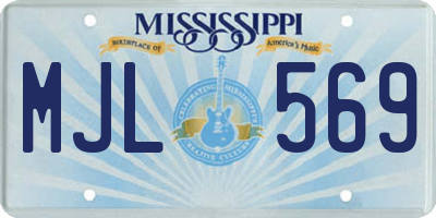 MS license plate MJL569