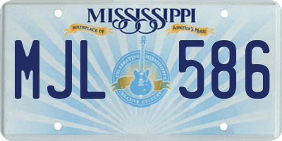 MS license plate MJL586