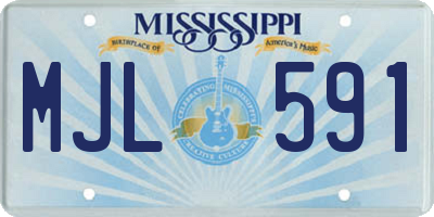 MS license plate MJL591