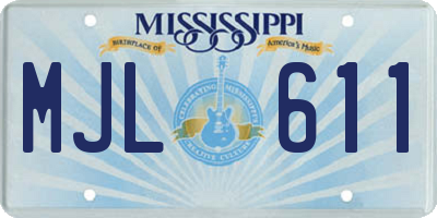 MS license plate MJL611