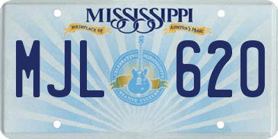 MS license plate MJL620