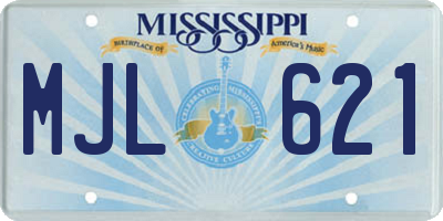 MS license plate MJL621