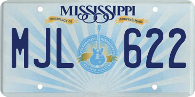 MS license plate MJL622