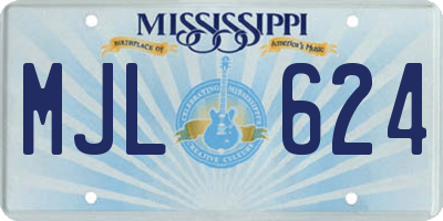 MS license plate MJL624