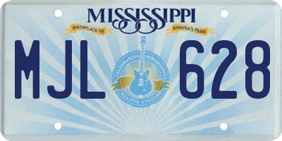 MS license plate MJL628