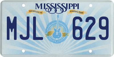 MS license plate MJL629