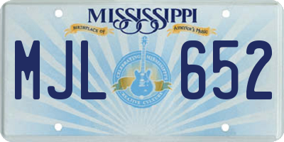 MS license plate MJL652