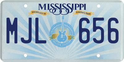 MS license plate MJL656