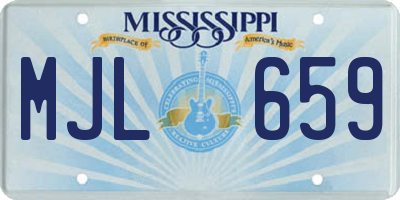 MS license plate MJL659