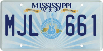 MS license plate MJL661