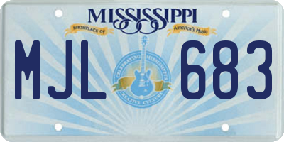 MS license plate MJL683