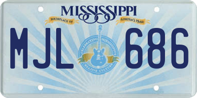 MS license plate MJL686