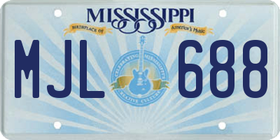 MS license plate MJL688