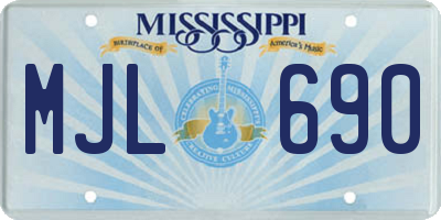 MS license plate MJL690