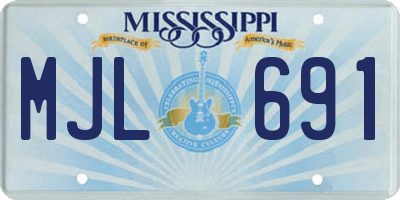 MS license plate MJL691