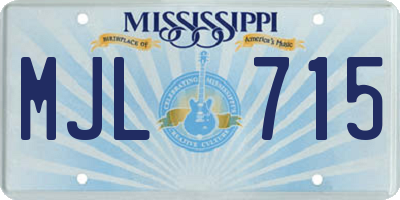 MS license plate MJL715