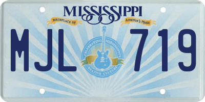 MS license plate MJL719