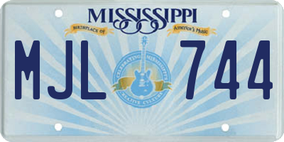 MS license plate MJL744