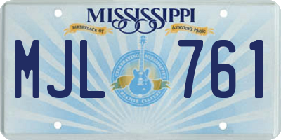 MS license plate MJL761