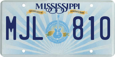 MS license plate MJL810