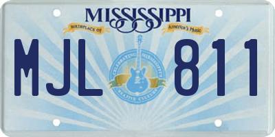 MS license plate MJL811