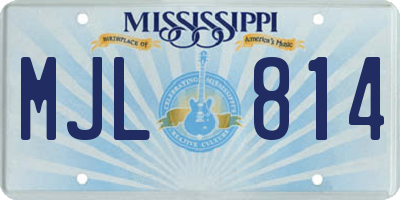 MS license plate MJL814
