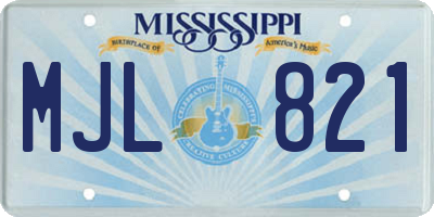 MS license plate MJL821