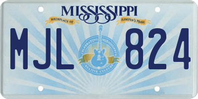 MS license plate MJL824