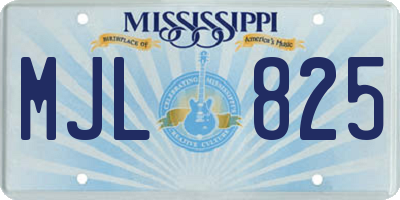MS license plate MJL825