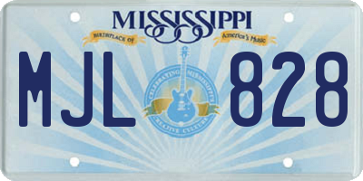 MS license plate MJL828