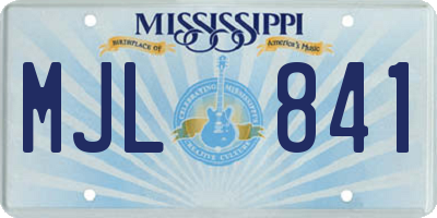 MS license plate MJL841