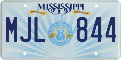 MS license plate MJL844