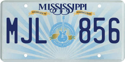 MS license plate MJL856