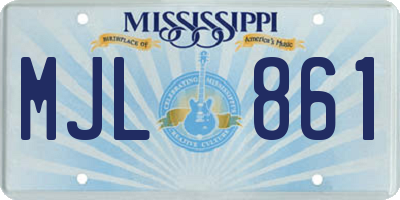 MS license plate MJL861