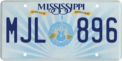 MS license plate MJL896
