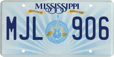 MS license plate MJL906