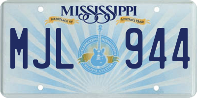 MS license plate MJL944