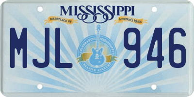 MS license plate MJL946