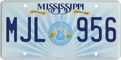 MS license plate MJL956