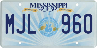 MS license plate MJL960