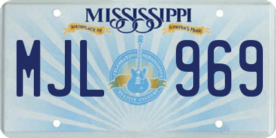 MS license plate MJL969