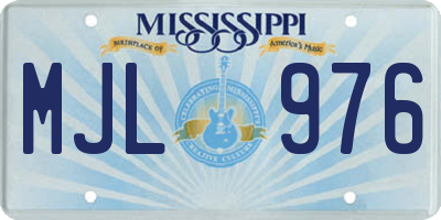 MS license plate MJL976