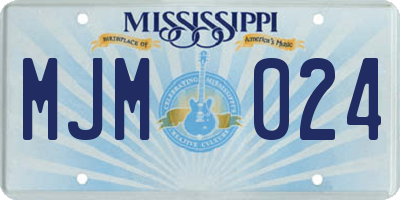 MS license plate MJM024