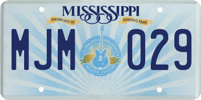 MS license plate MJM029